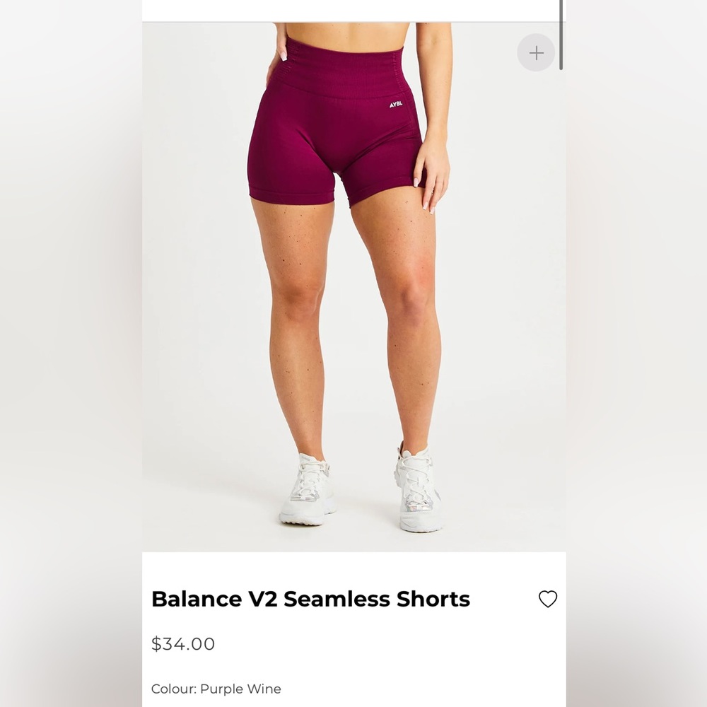 Aybl balance v2 seamless shorts in purple wine
